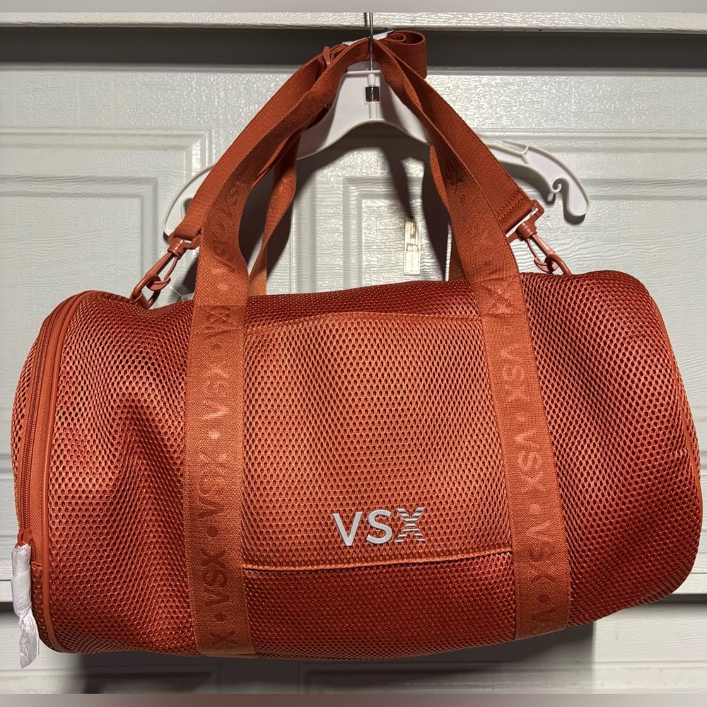 Victoria secret  Mesh Duffel Bag In orange new with tags